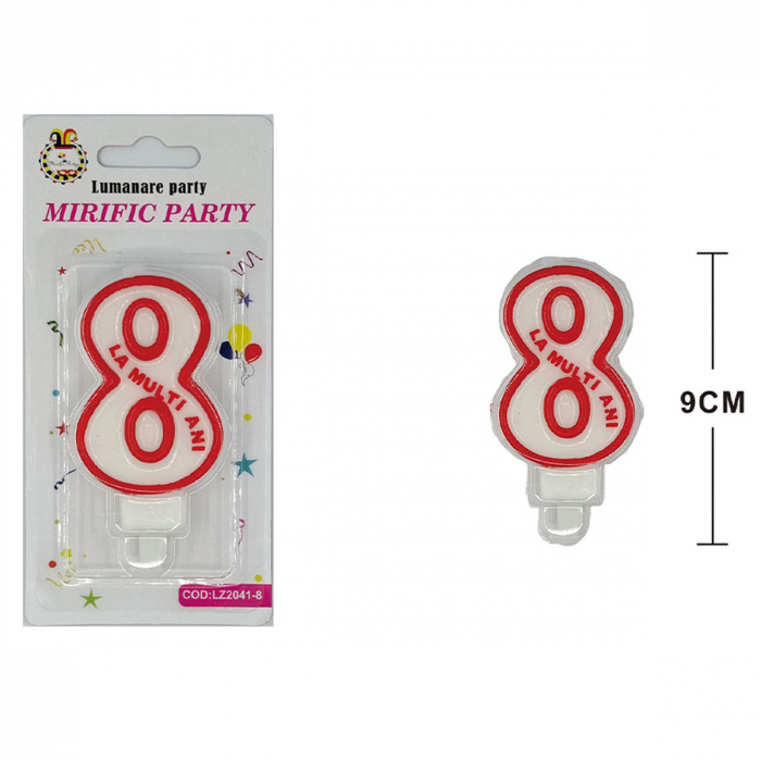 Lumanare aniversara pentru tort 9 cm LZ2041 [2]