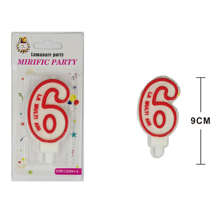Lumanare aniversara pentru tort 9 cm LZ2041 [2]