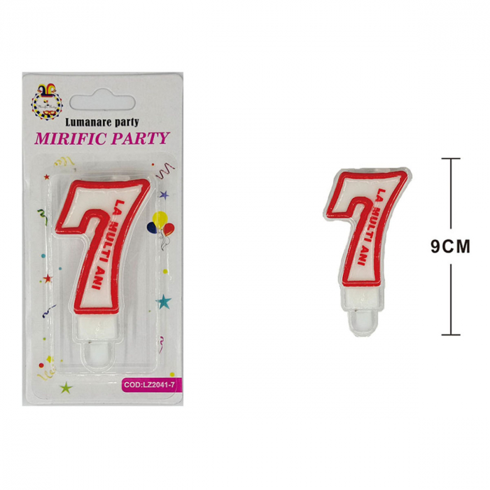 Lumanare aniversara pentru tort 9 cm LZ2041 [2]