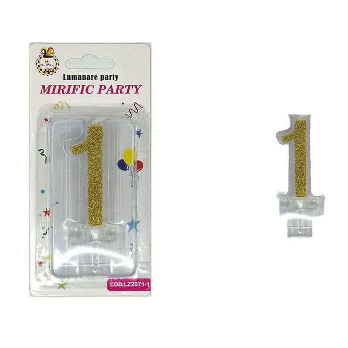 Lumanare aniversara pentru tort 9 cm LZ2071 [2]