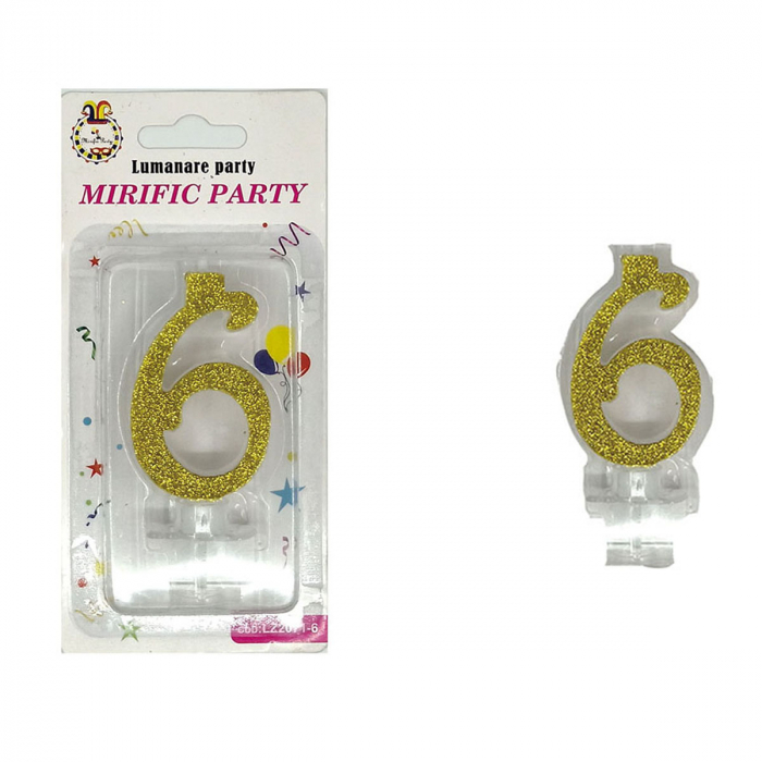 Lumanare aniversara pentru tort 9 cm LZ2071 [2]