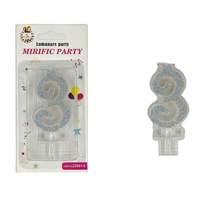 Lumanare aniversara pentru tort 9 cm LZ2081 [2]
