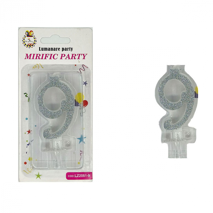 Lumanare aniversara pentru tort 9 cm LZ2081 [2]