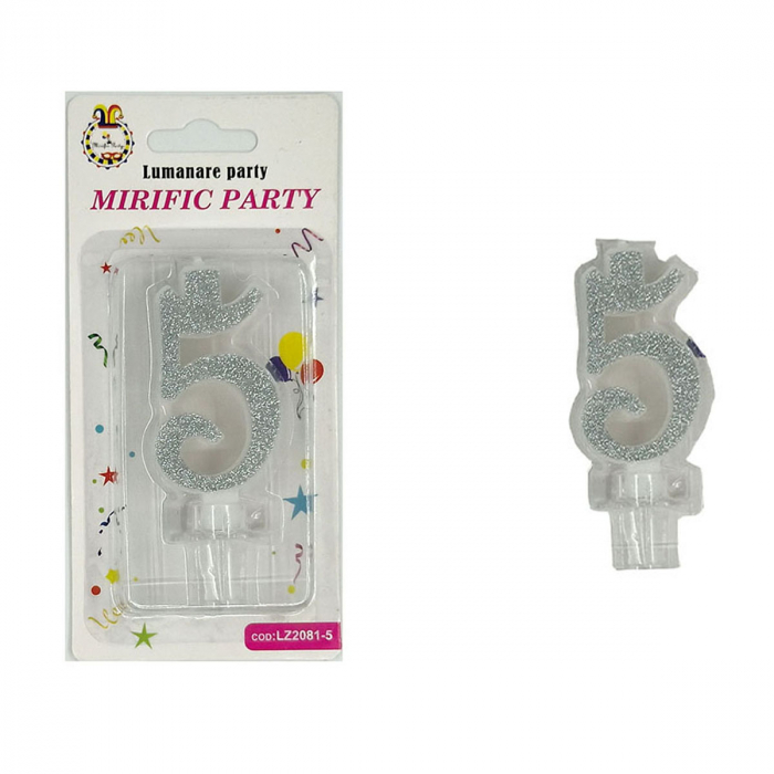 Lumanare aniversara pentru tort 9 cm LZ2081 [2]
