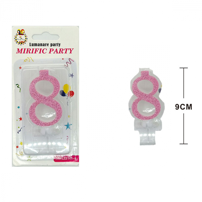 Lumanare aniversara pentru tort 9 cm LZ2141 [2]