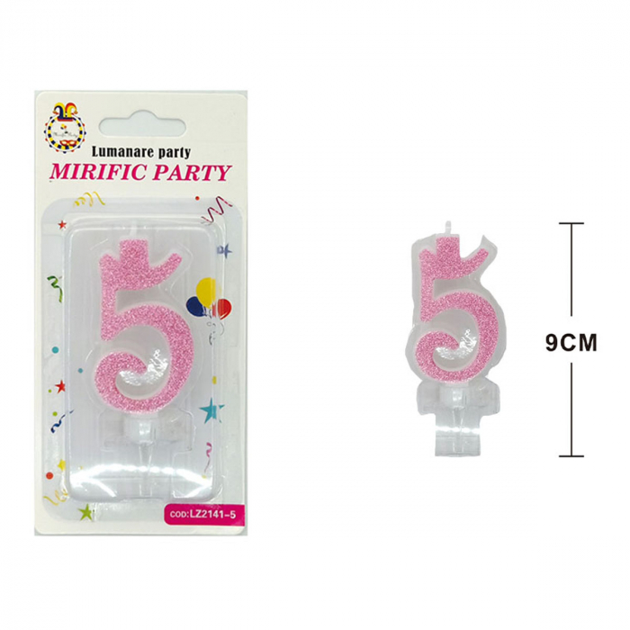 Lumanare aniversara pentru tort 9 cm LZ2141 [2]