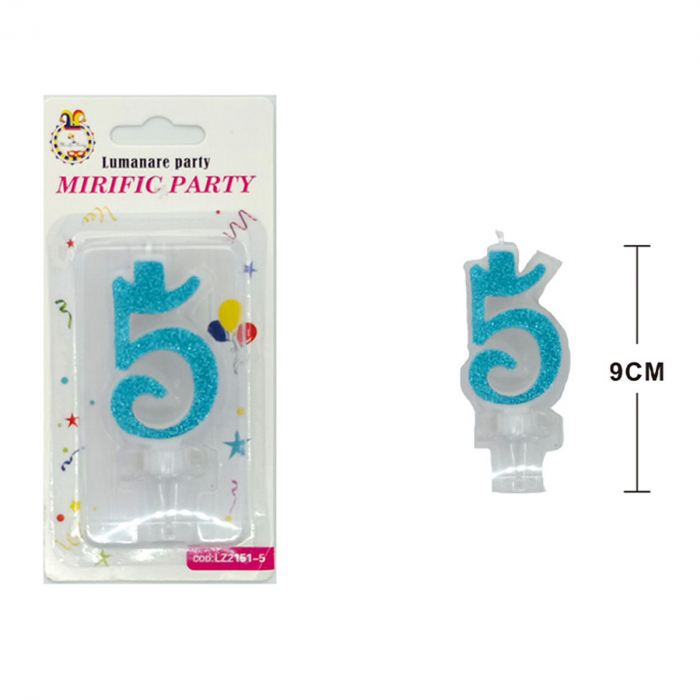 Lumanare aniversara pentru tort 9 cm LZ2151 [2]