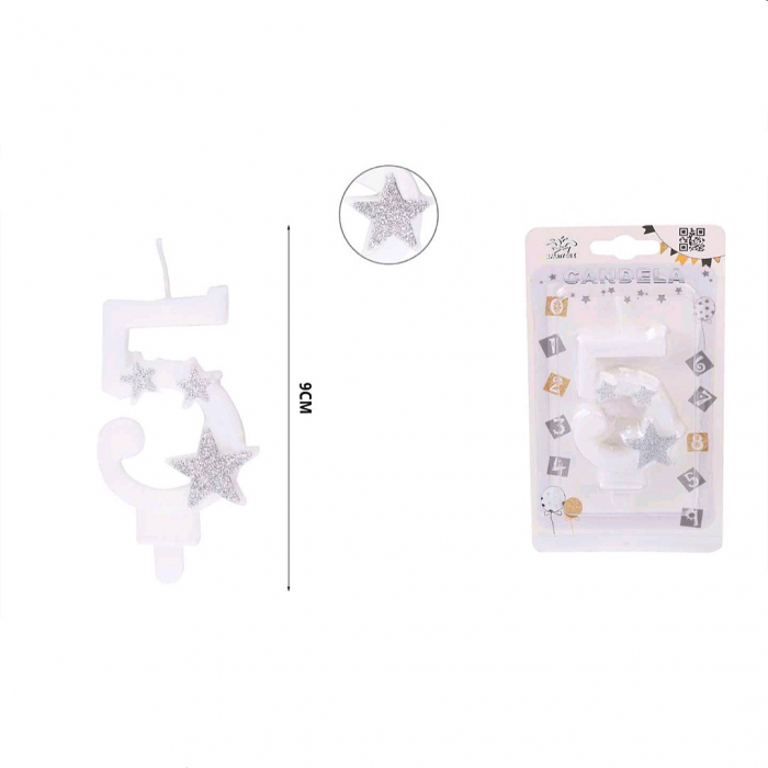 Lumanare aniversara pentru tort 9 cm XXJ-EA0 [2]
