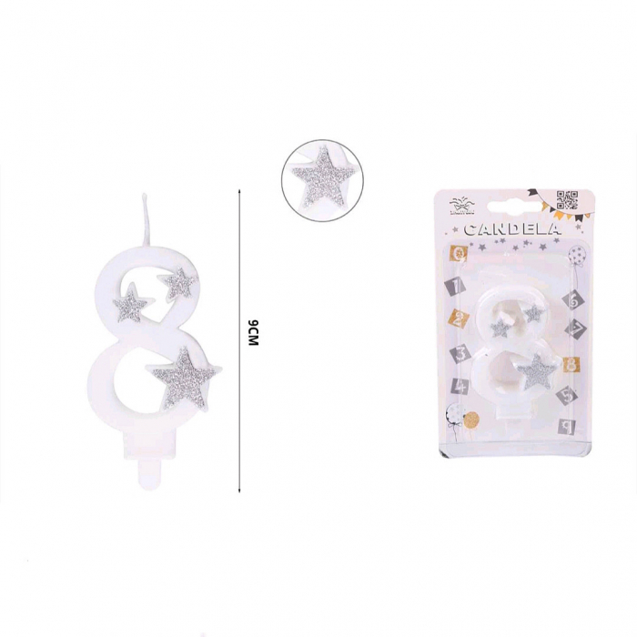 Lumanare aniversara pentru tort 9 cm XXJ-EA0 [2]