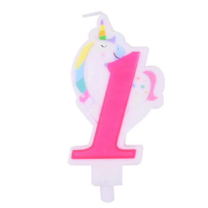 Lumanare aniversara pentru tort cu Unicorn 11 cm XXJ-EC0 [2]