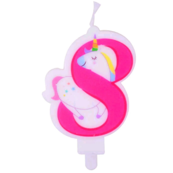 Lumanare aniversara pentru tort cu Unicorn 11 cm XXJ-EC0 [2]