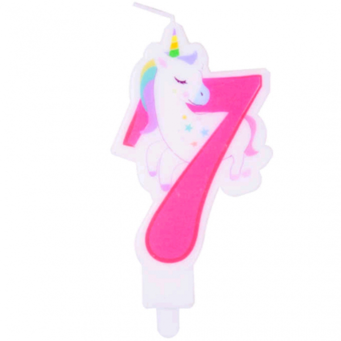 Lumanare aniversara pentru tort cu Unicorn 11 cm XXJ-EC0 [2]