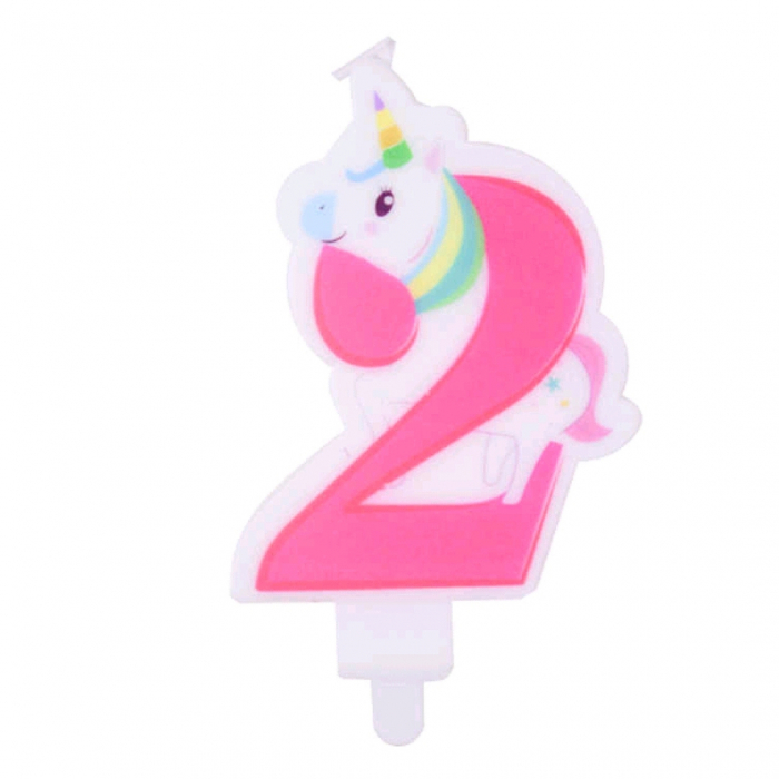 Lumanare aniversara pentru tort cu Unicorn 11 cm XXJ-EC0 [2]