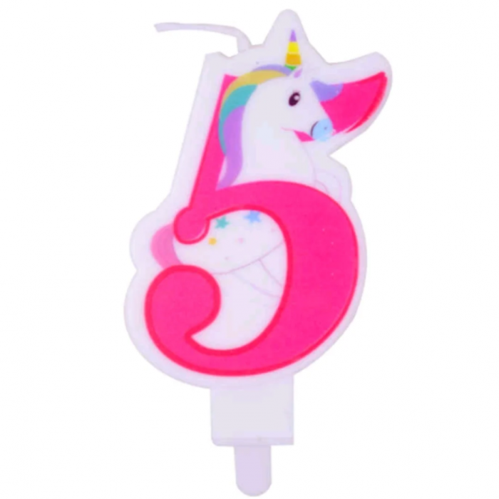 Lumanare aniversara pentru tort cu Unicorn 11 cm XXJ-EC0 [2]