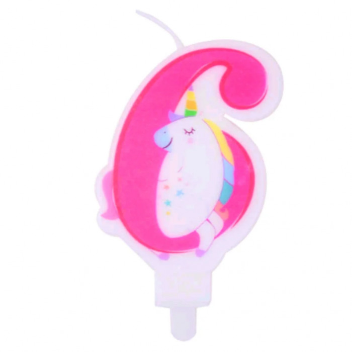 Lumanare aniversara pentru tort cu Unicorn 11 cm XXJ-EC0 [2]