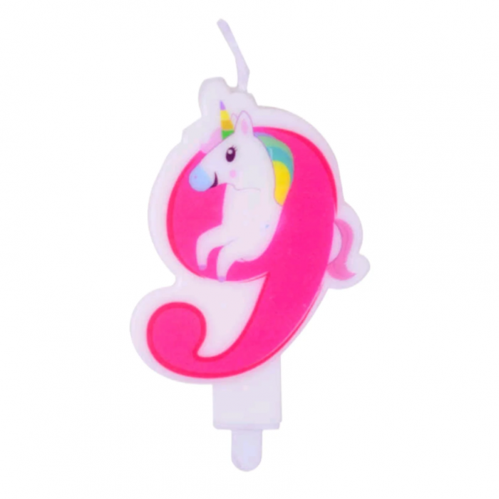Lumanare aniversara pentru tort cu Unicorn 11 cm XXJ-EC0 [2]