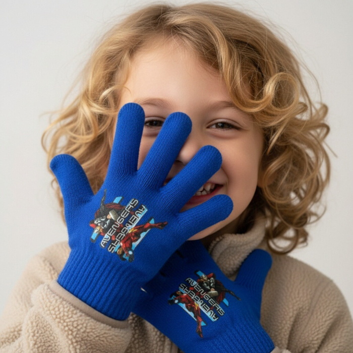 Manusi tricotate „ Avengers ” HQ4303albastru inchis [2]