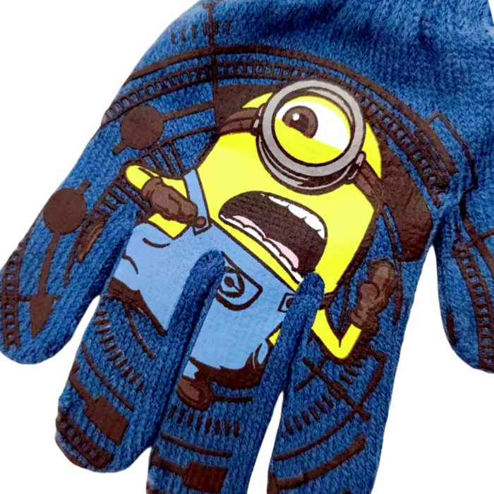 Manusi tricotate „ Minions ” HQ4307bleumarin [2]