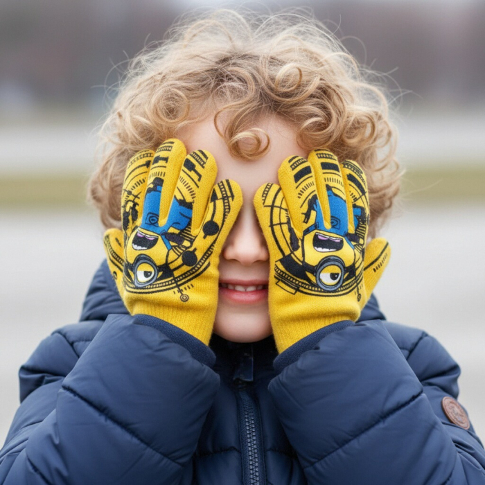 Manusi tricotate „ Minions ” HQ4307galben [2]