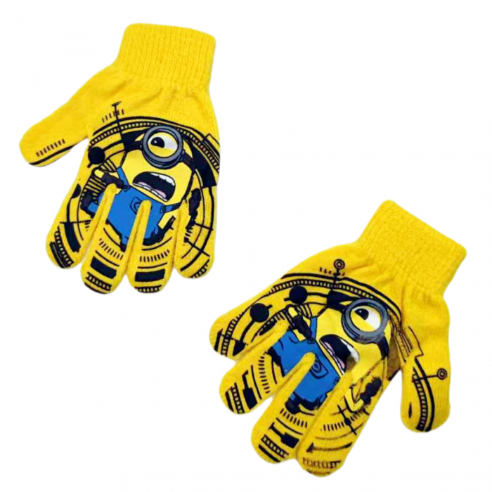Manusi tricotate „ Minions ” HQ4307galben [3]
