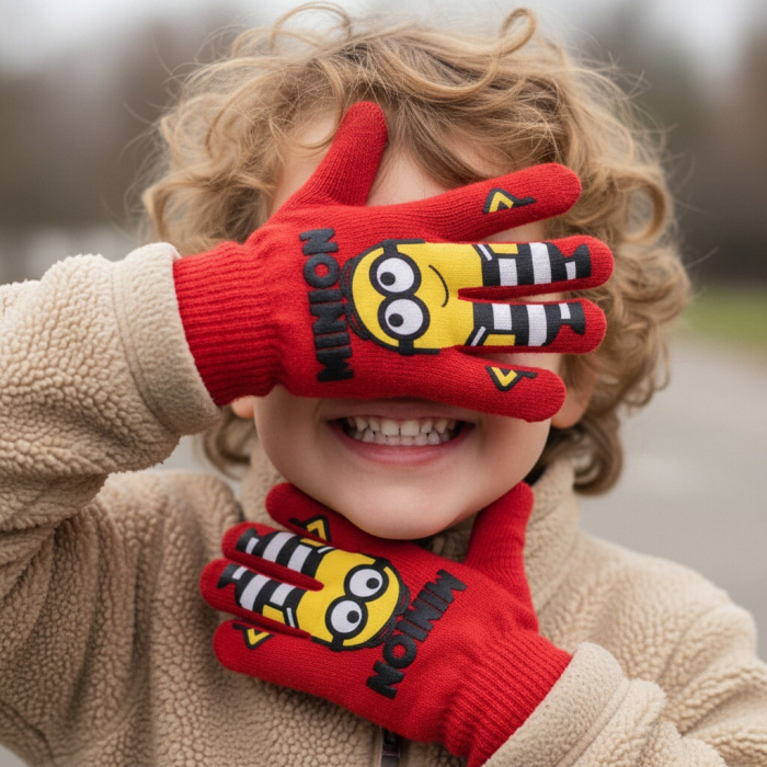 Manusi tricotate „ Minions ” HQ4307rosu [1]