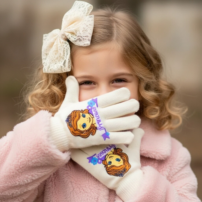 Manusi tricotate „ Sofia ” HO4299alb [2]