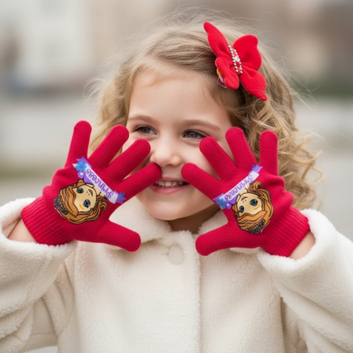 Manusi tricotate „ Sofia ” HO4299fucsia [2]