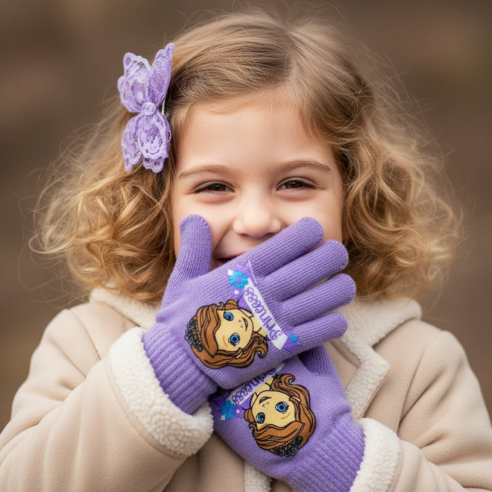 Manusi tricotate „ Sofia ” HO4299mov [2]