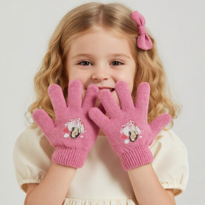 Manusi tricotate ' Soy Luna ' HQ4284roz inchis [3]