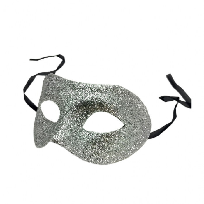 Masca fantezista pentru carnaval / Halloween MAS-103argintiu [2]