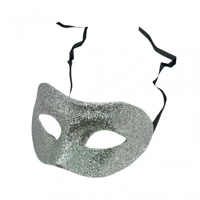 Masca fantezista pentru carnaval / Halloween MAS-103argintiu [3]