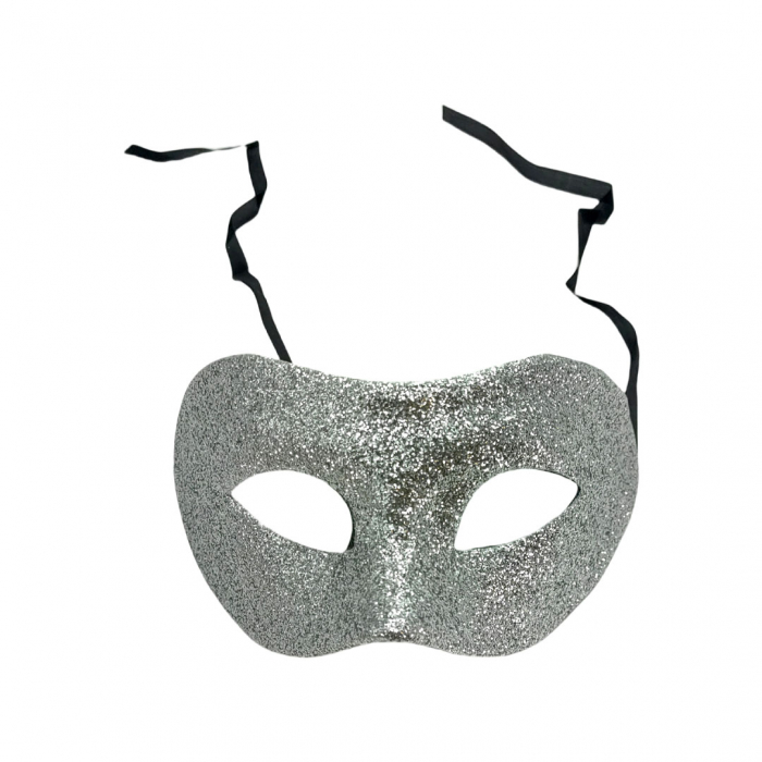 Masca fantezista pentru carnaval / Halloween MAS-103argintiu [1]