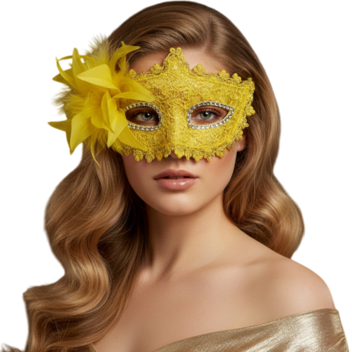 Masca venetiana pentru carnaval MAS-102auriu [2]