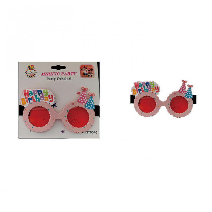 Ochelari pentru petrecere ' Happy Birthday ' QT9340roz [2]