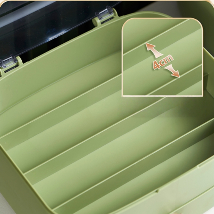 Organizator cosmetice si bijuterii 2 piese SHYE-6662verde [4]
