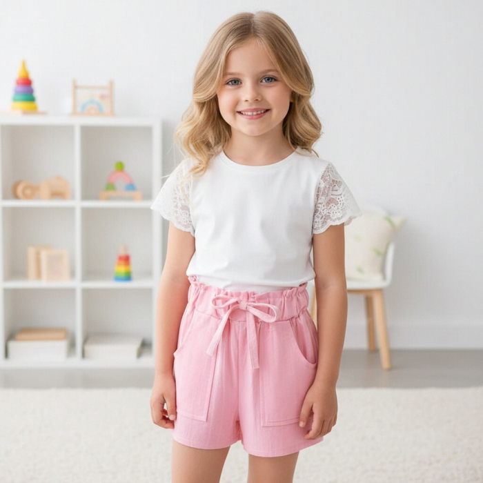 Pantaloni scurti B013roz deschis [3]