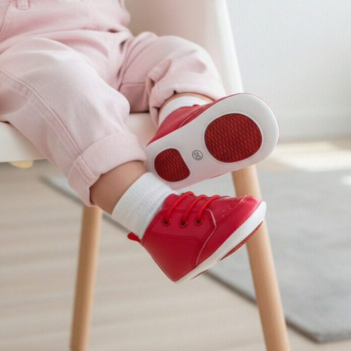 Pantofi casual primii pasi Y159rosu [4]