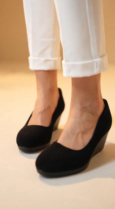 Pantofi cu platforma C-91negru [9]