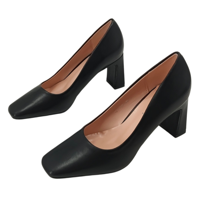Pantofi cu toc X21-733negru [5]