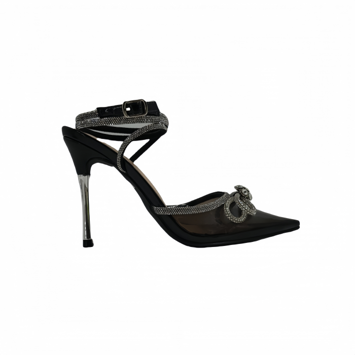 Pantofi decupati cu toc stiletto K-25negru [2]