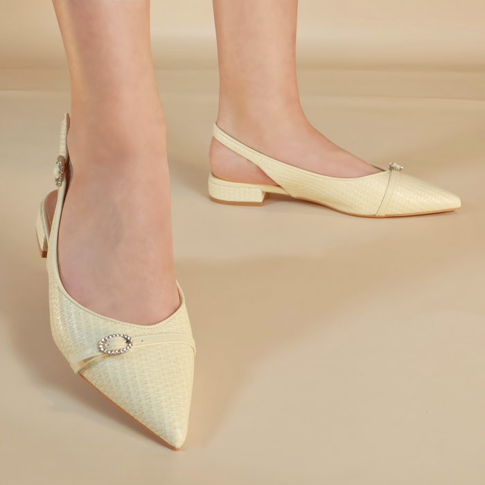 Pantofi decupati cu toc jos 686bej [5]