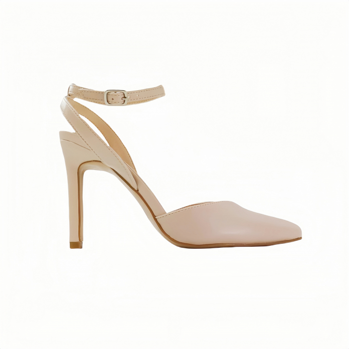 Pantofi decupati cu toc stiletto K-23bej [2]