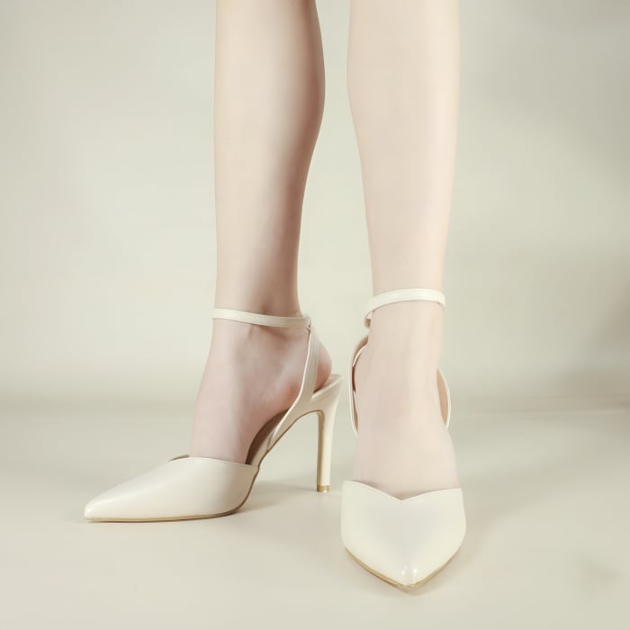 Pantofi decupati cu toc stiletto K-23bej [3]