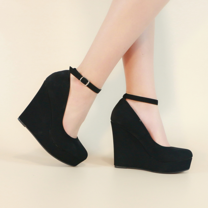 Pantofi eleganti cu platforma 130-65negru [2]