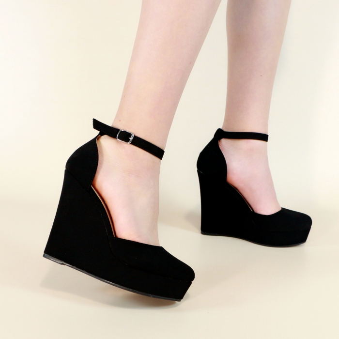Pantofi eleganti cu platforma 130-62negru [2]