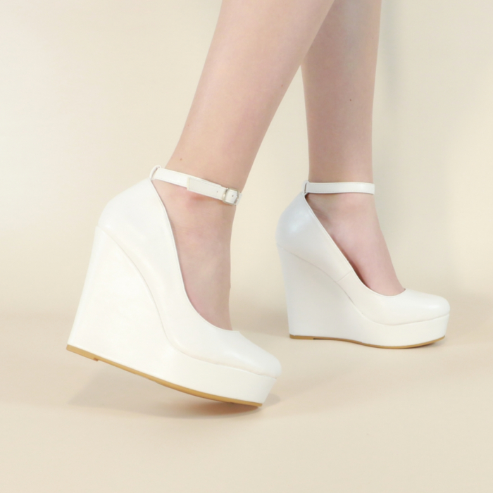 Pantofi eleganti cu platforma 130-66alb [3]