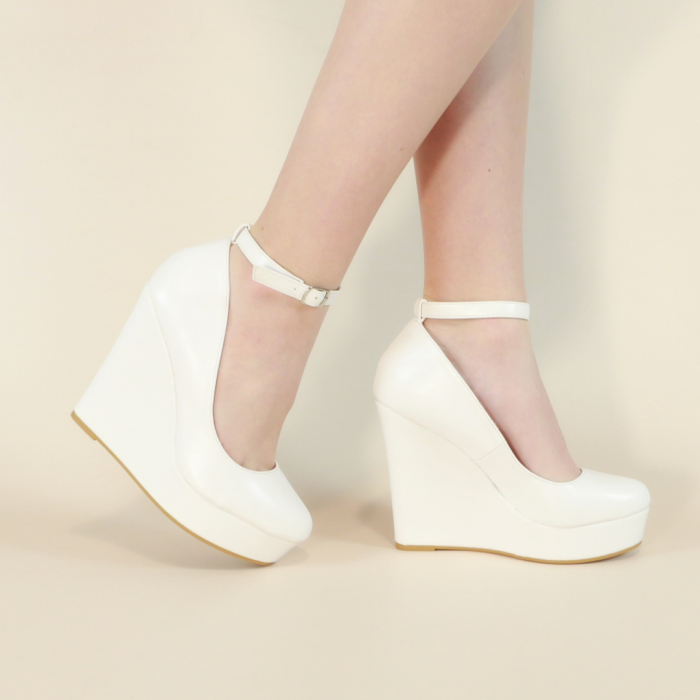 Pantofi eleganti cu platforma 130-66alb [2]
