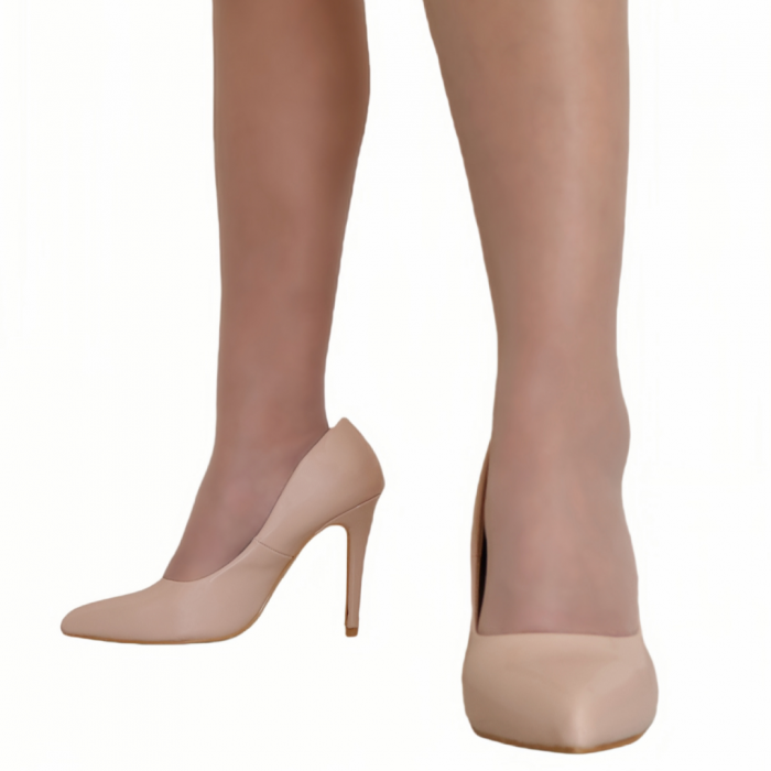 Pantofi eleganti cu toc 10016nude [5]