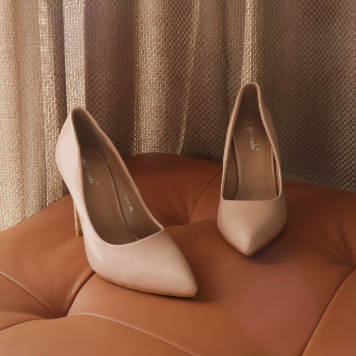 Pantofi eleganti cu toc 10016nude [2]