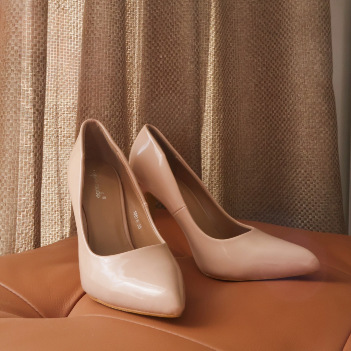 Pantofi eleganti cu toc 10016nude [4]